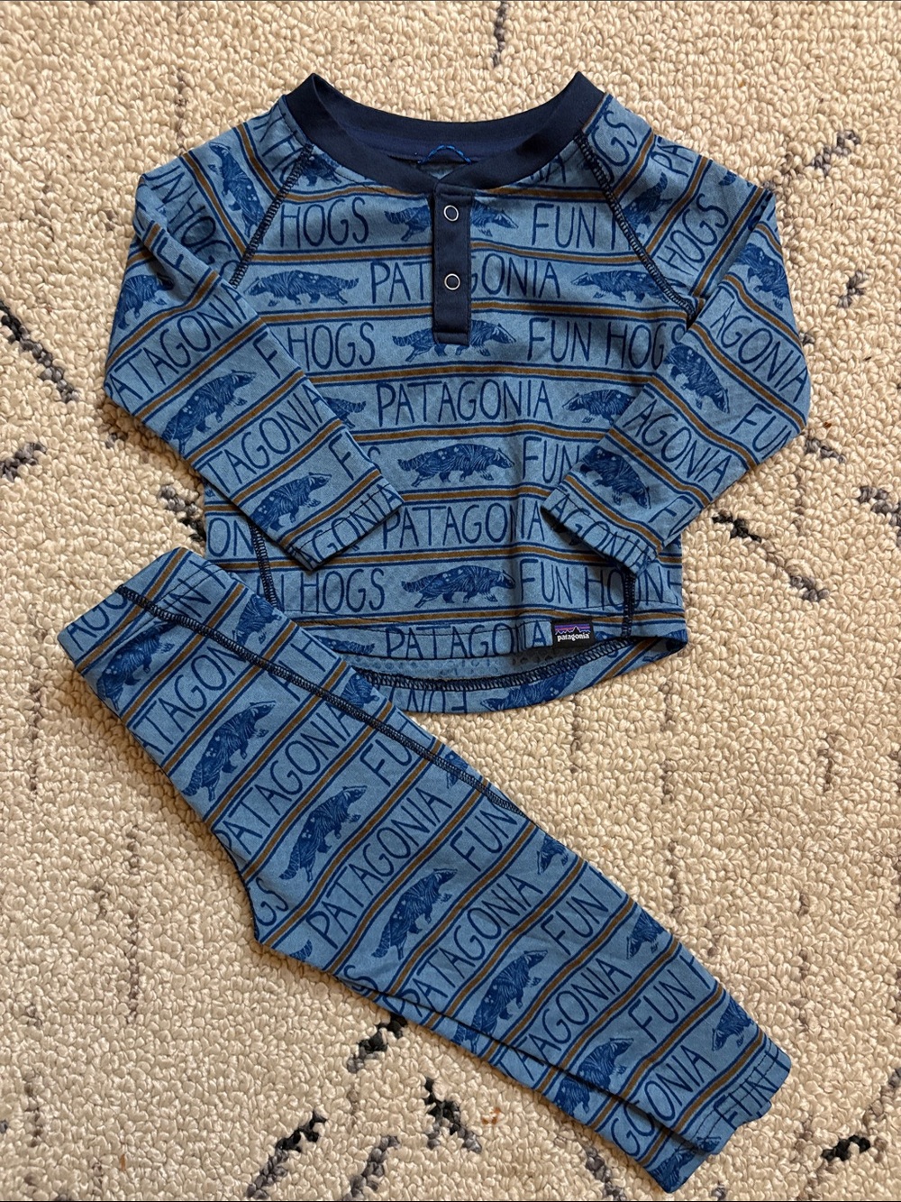 Patagonia base layer set (12m) EUC